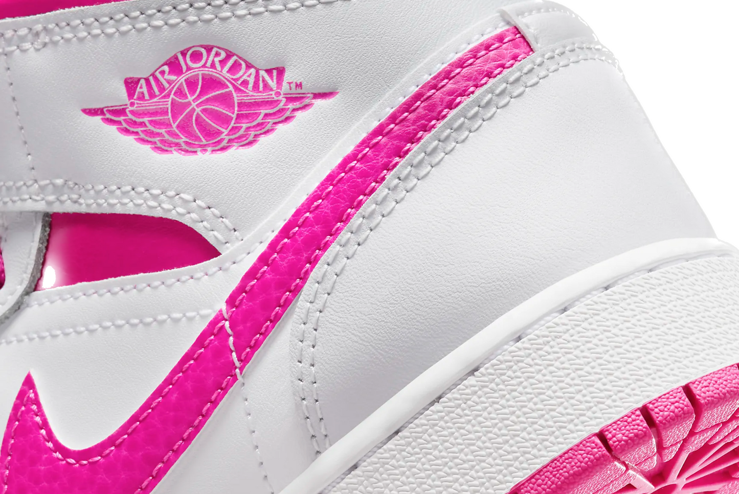 AIR JORDAN 1 MID WMNS - IRIS WHISPER/BIANCO/FIRE PINK