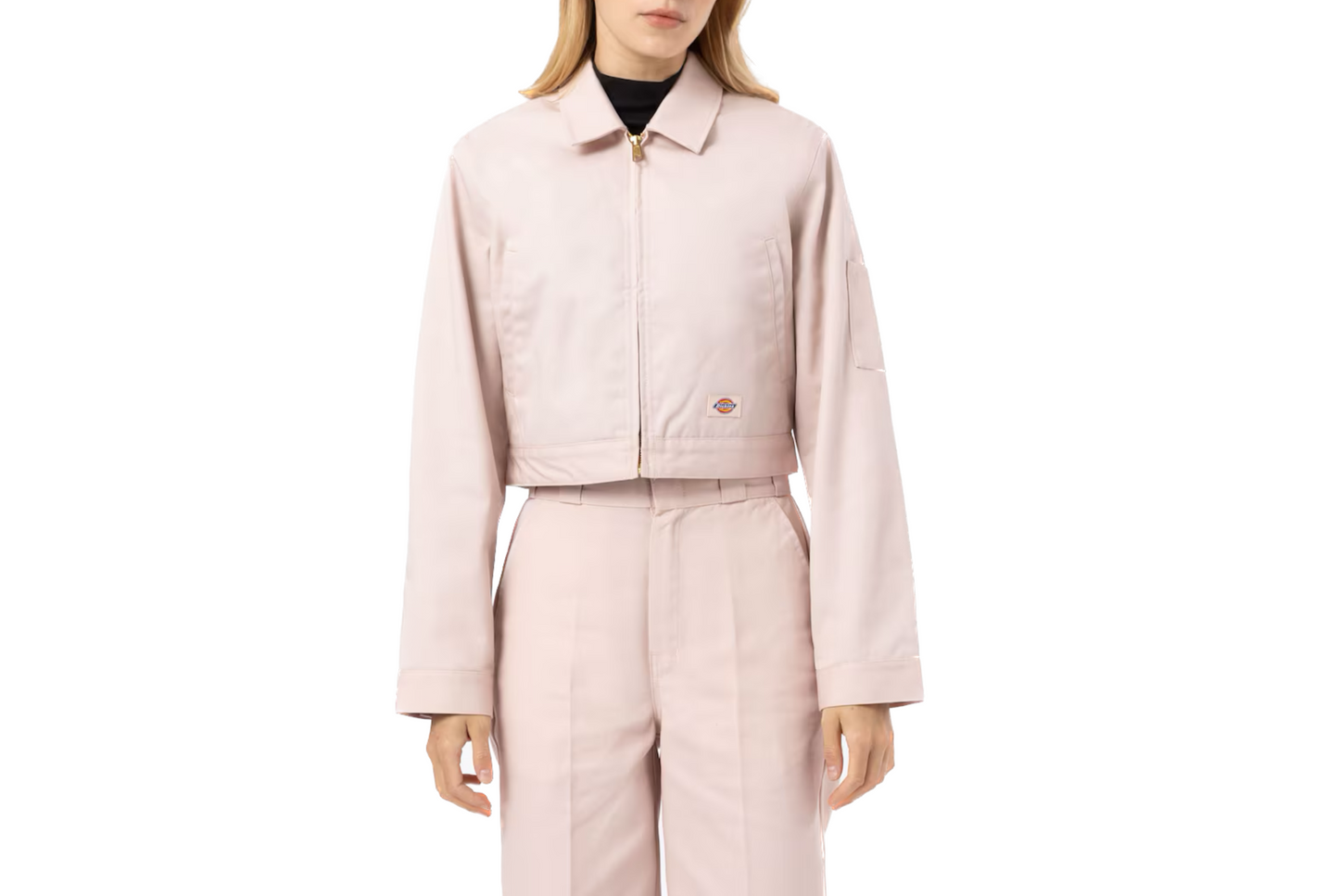 DICKIES - GIACCA EISNHOWR CROP ROSA CHIARO