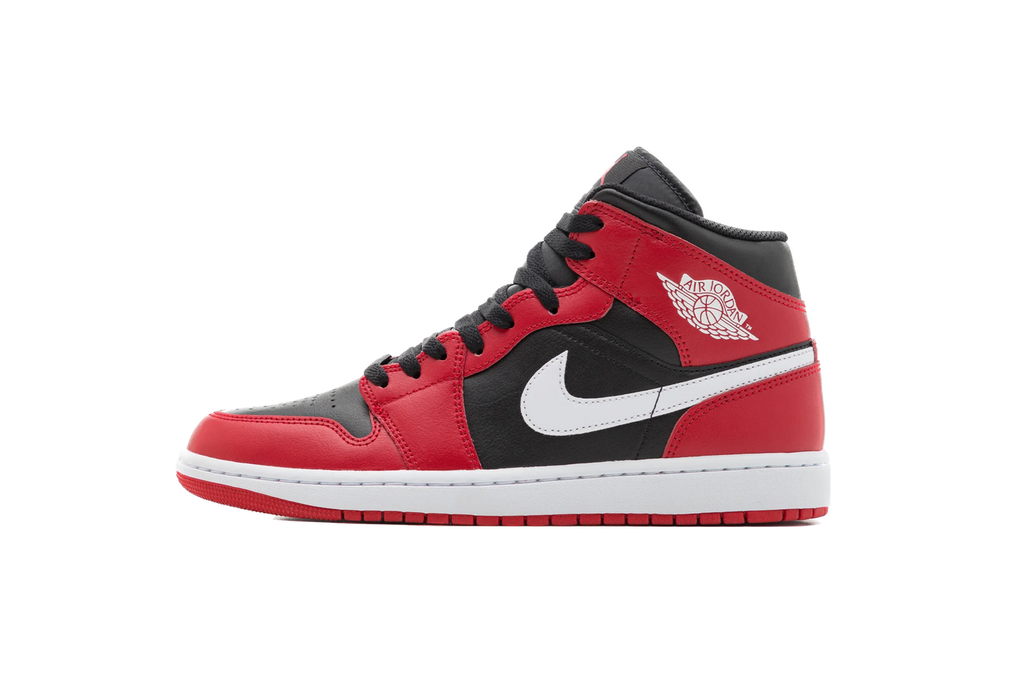AIR JORDAN 1 MID - BLACK/WHITE-GYM RED