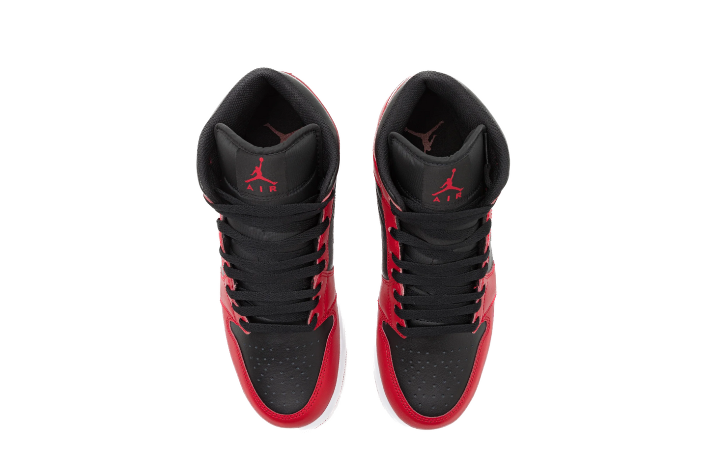 AIR JORDAN 1 MID - BLACK/WHITE-GYM RED