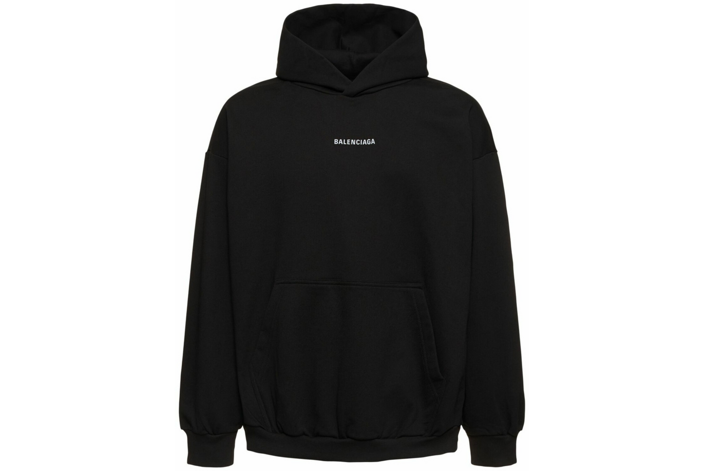 BALENCIAGA - FELPA OVERSIZE NERA CON STAMPE REFLECTIVE
