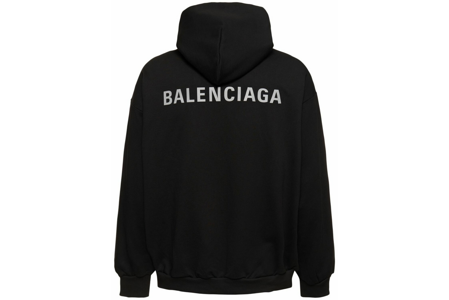 BALENCIAGA - FELPA OVERSIZE NERA CON STAMPE REFLECTIVE