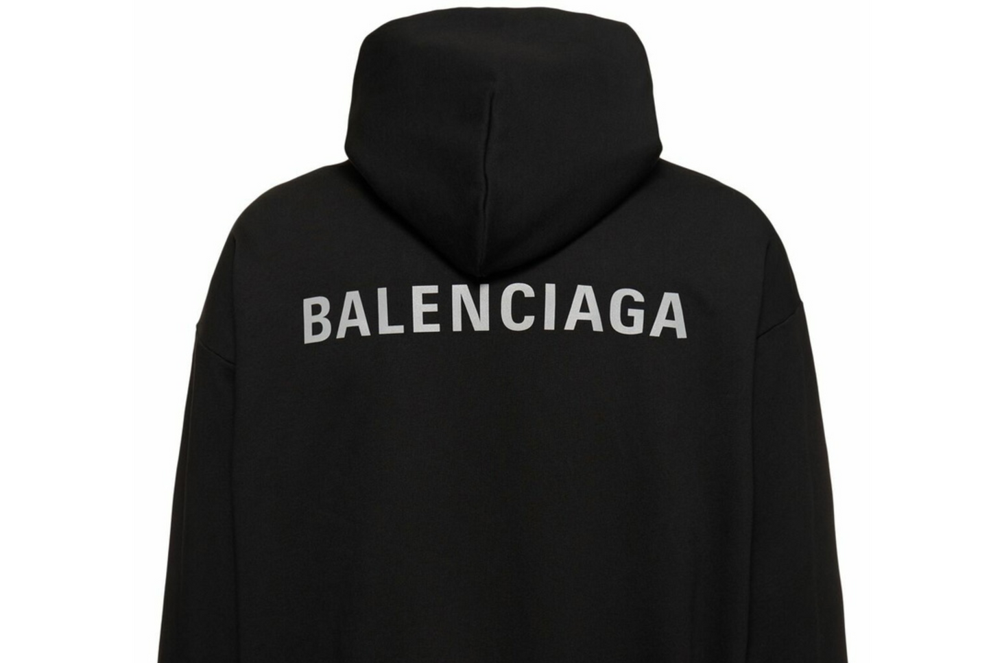 BALENCIAGA - FELPA OVERSIZE NERA CON STAMPE REFLECTIVE