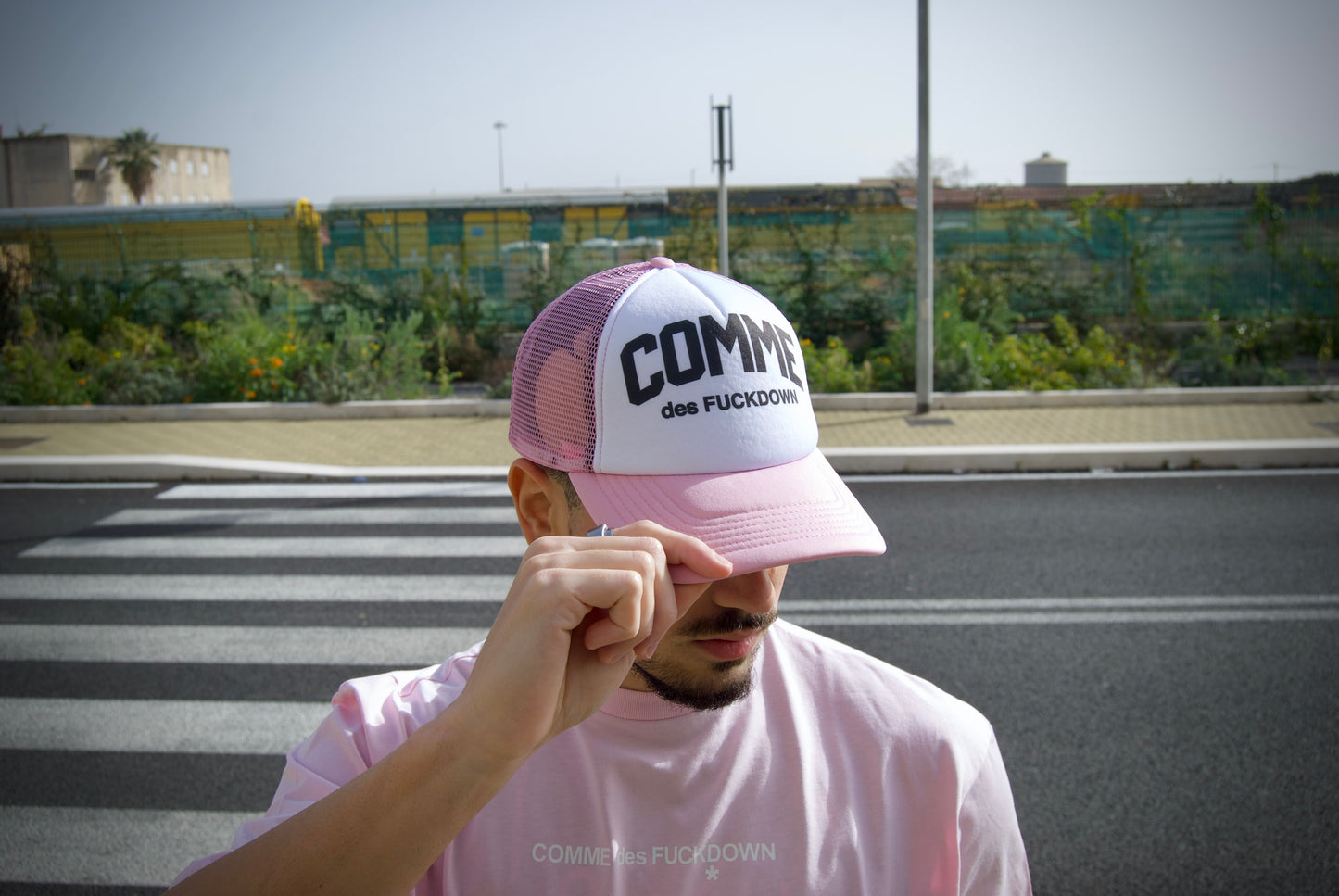 COMME des FUCKDOWN - CAP WITH VISOR AND PRINTS
