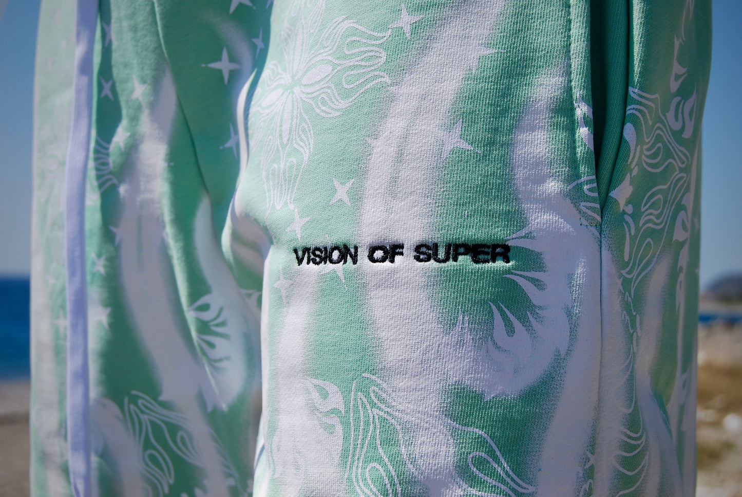 VISION OF SUPER - PANTALONCINO CON RICAMI E STAMPE