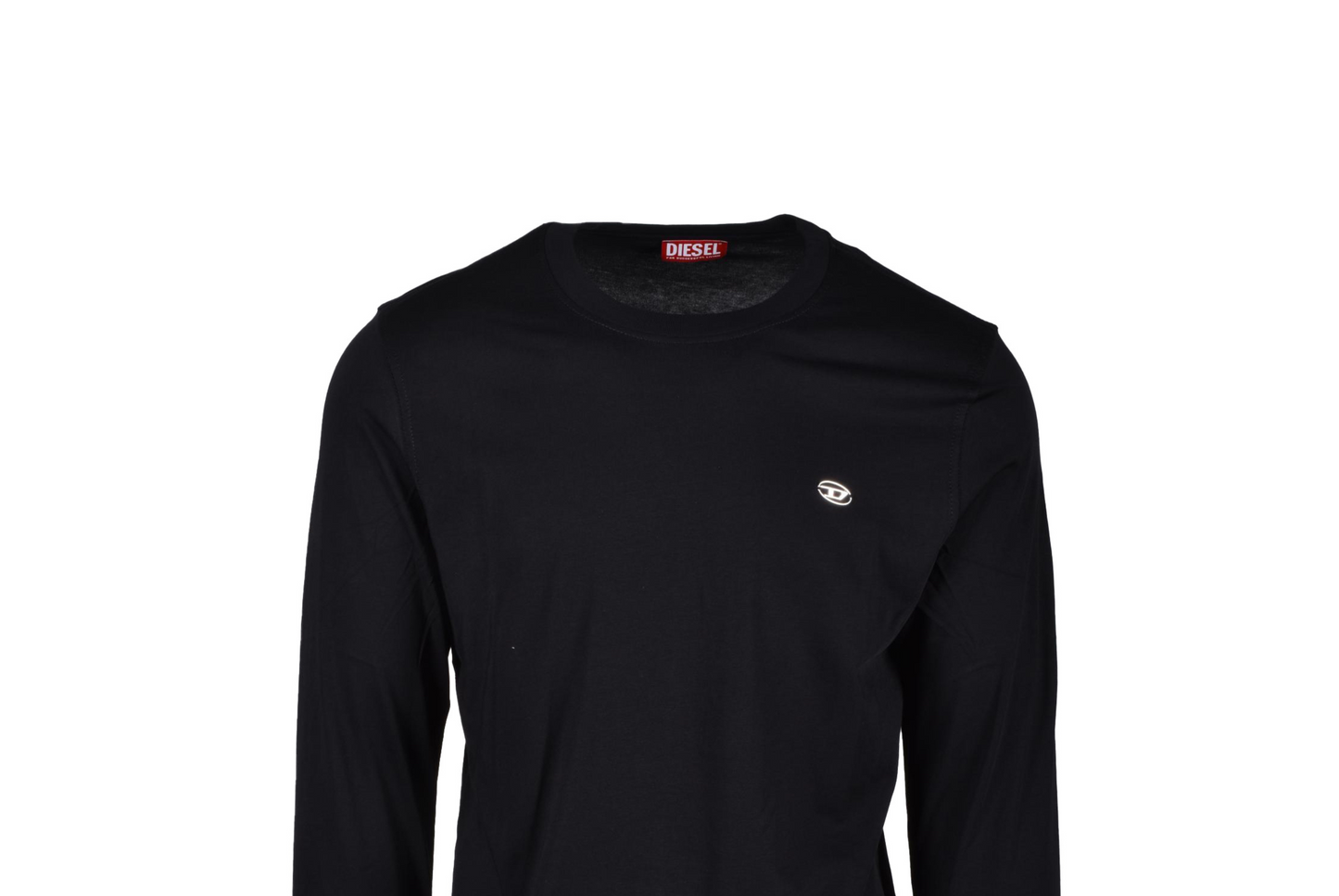 DIESEL - T-SHIRT MANICA LUNGA CON LOGO IN METALLO