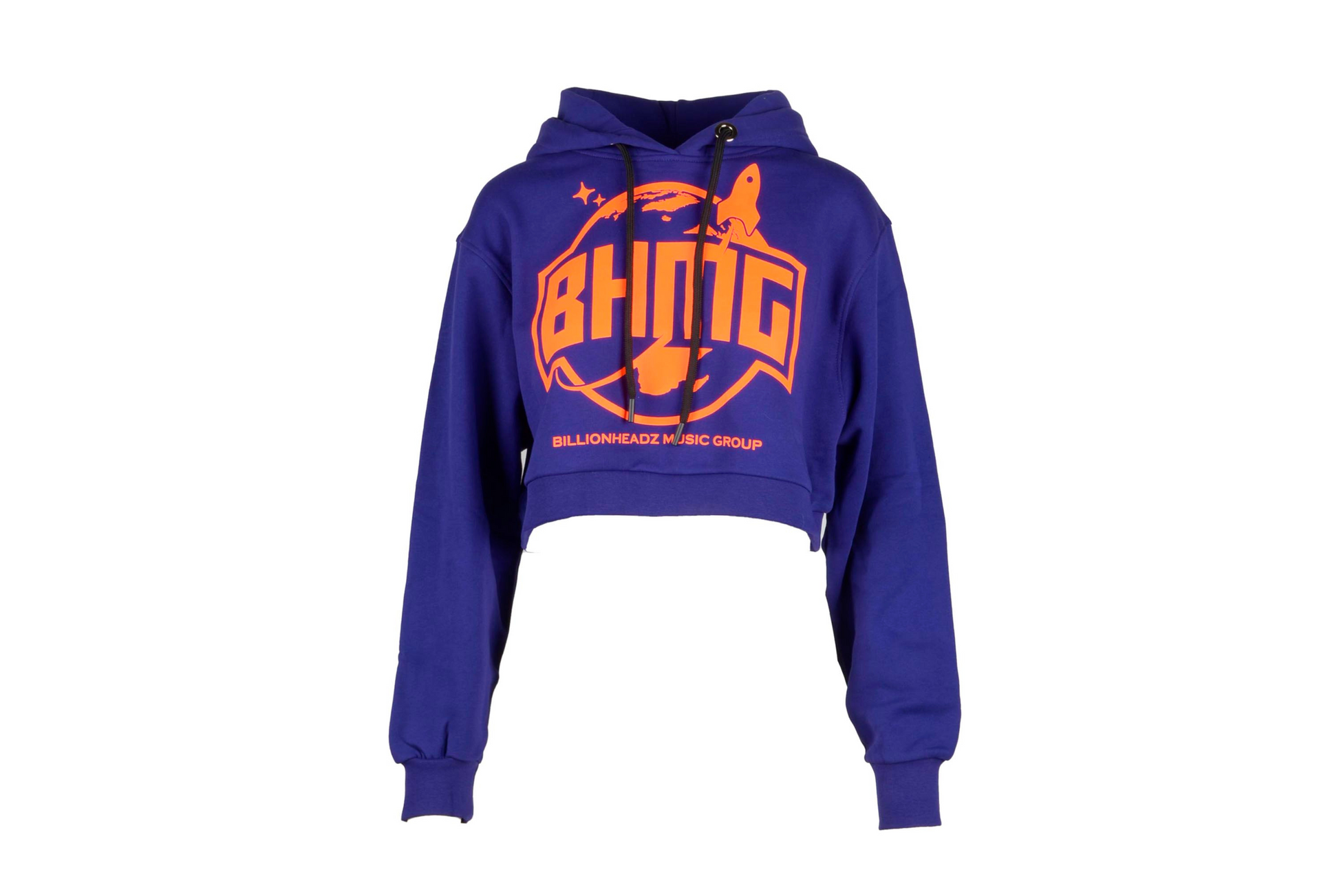 BHMG FELPA CROP CON CAPPUCCIO E LOGO