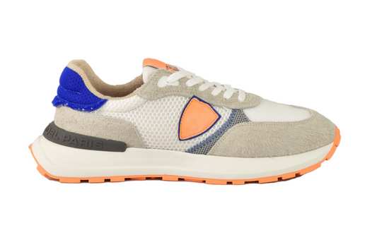 PHILIPPE MODEL - SNEAKER ANTIBES - SPORTIF BLANC ORANGE