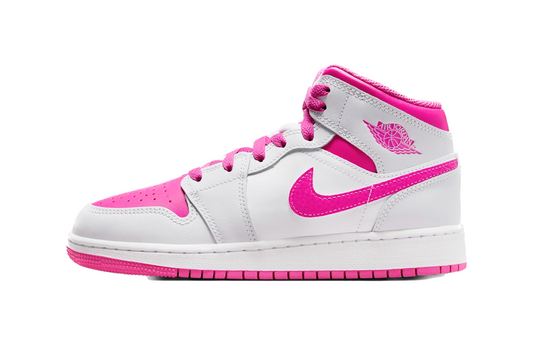 AIR JORDAN 1 MID WMNS - IRIS WHISPER/BIANCO/FIRE PINK