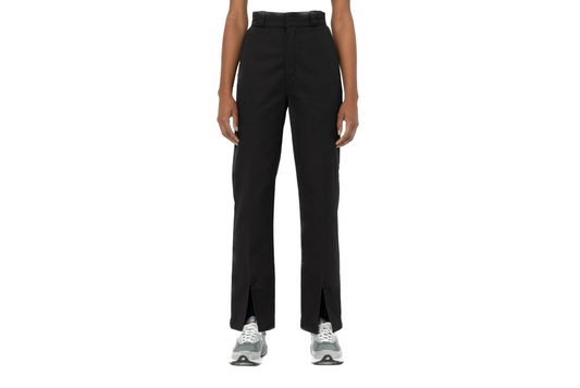 DICKIES - PANTALONI A VITA ALTA PHOENIX SPLIT HEM NERI