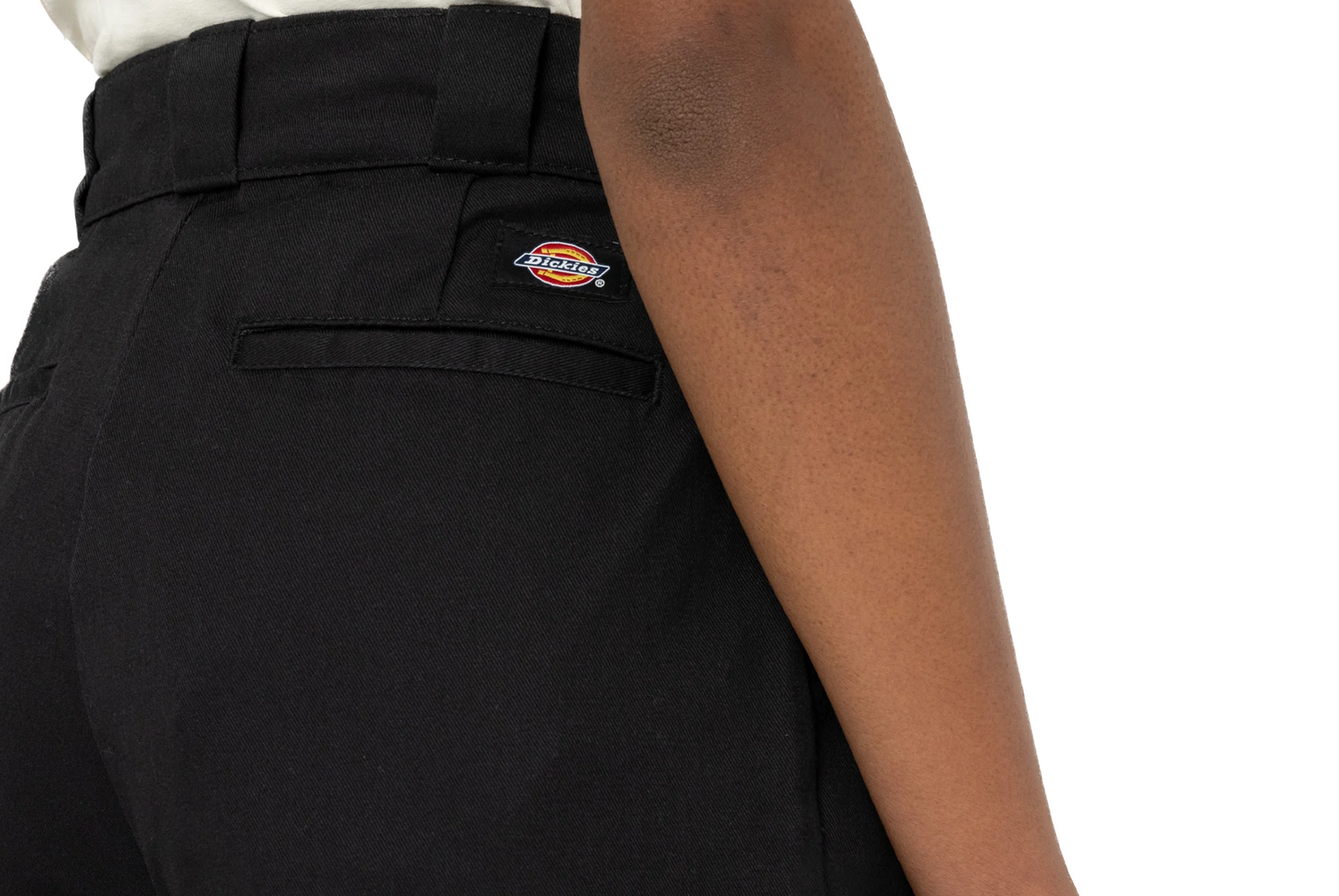 DICKIES - PANTALONI A VITA ALTA PHOENIX SPLIT HEM NERI