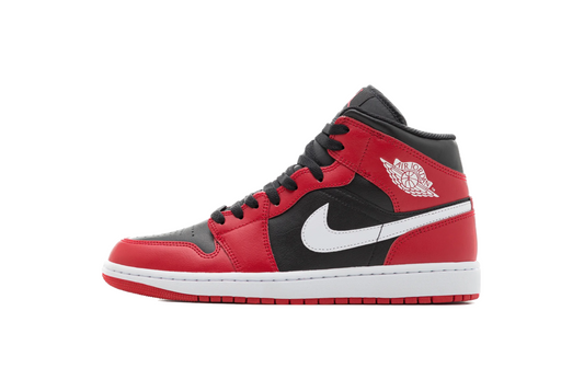 AIR JORDAN 1 MID - BLACK/WHITE-GYM RED