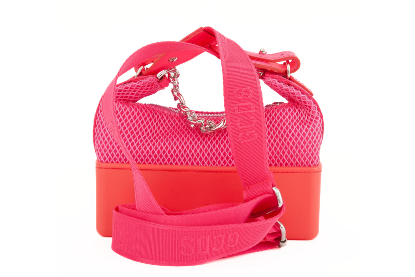 GCDS - BORSA A SPALLA FUXIA