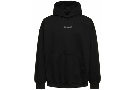 BALENCIAGA - FELPA OVERSIZE NERA CON STAMPE REFLECTIVE