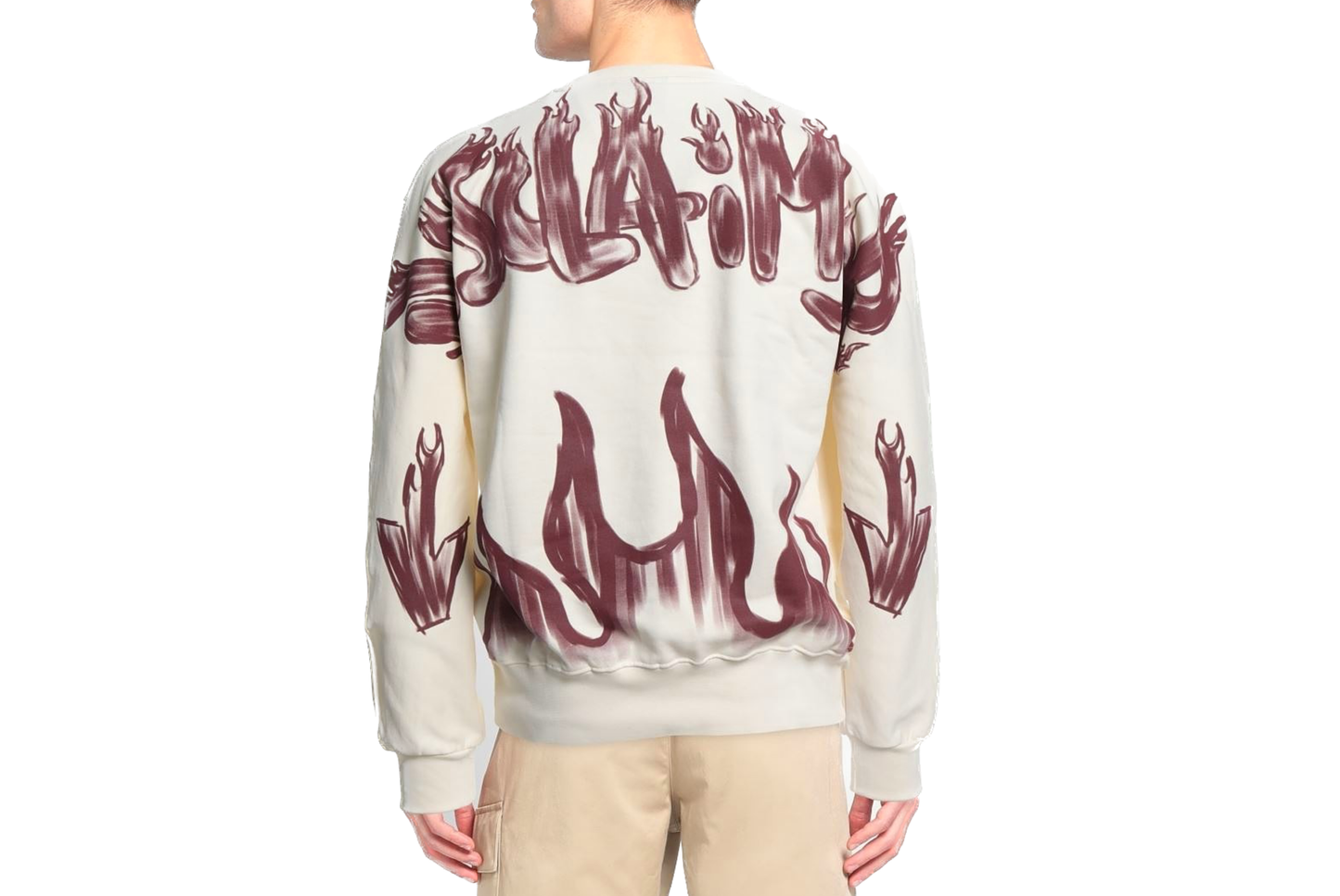 DISCLAIMER - FELPA GIROCOLLO CON MAXI LOGO