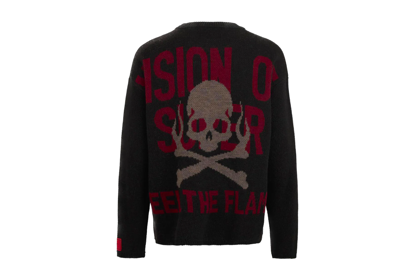 VISION OF SUPER - MAGLIONE CON LOGO E MAXI STAMPA TESCHIO SUL RETRO