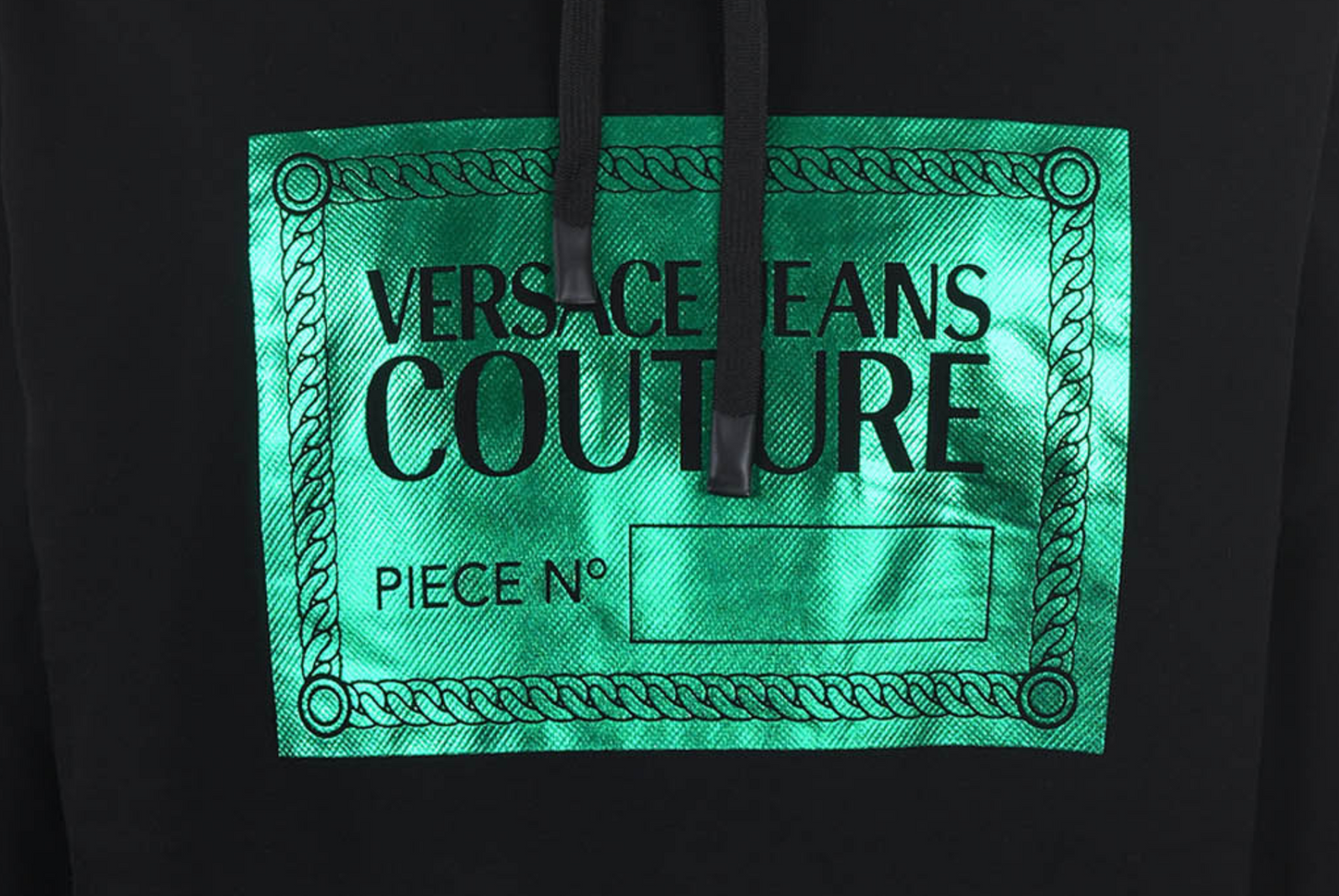 VERSACE JEANS COUTURE - FELPA CON CAPPUCCIO E STAMPE